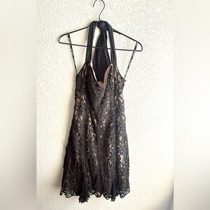 Vintage Betsey Johnson Lace Halter Dress